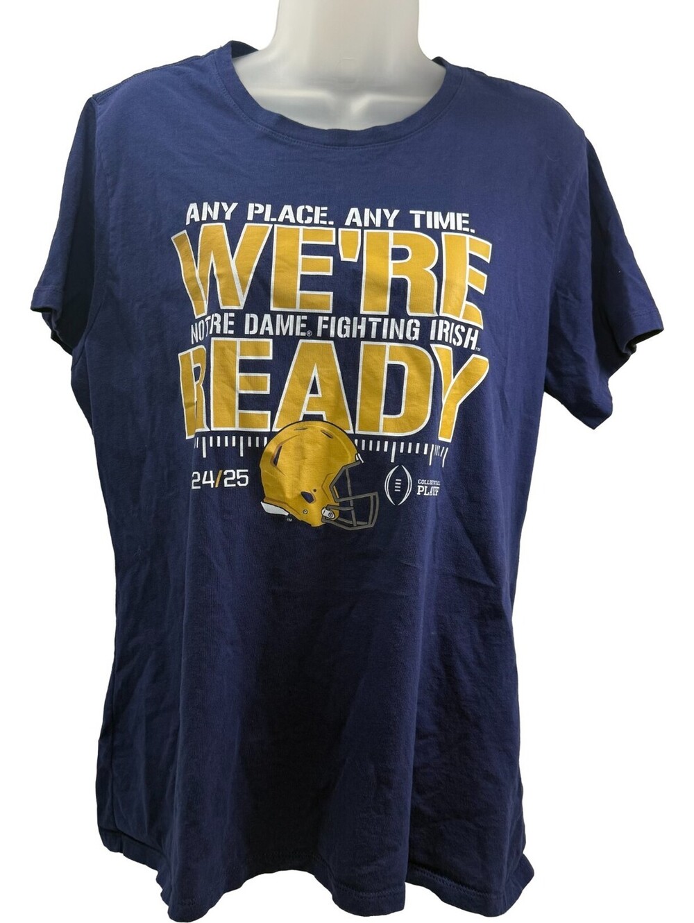 Notre Dame Football CFP National Championship Playoff 2025 Womens T-Shirt XL